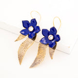 Blue flower earrings