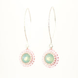 Baby pink drop earrings