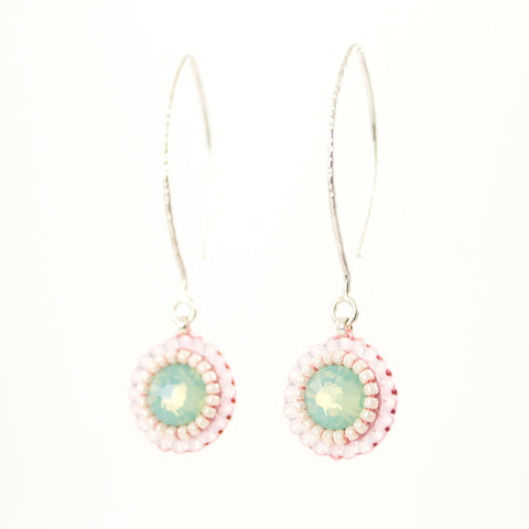 Baby pink drop earrings