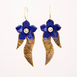 Clear Swarovski crystal floral earrings