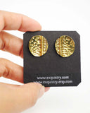 big round stud earrings