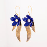 Blue statement earrings