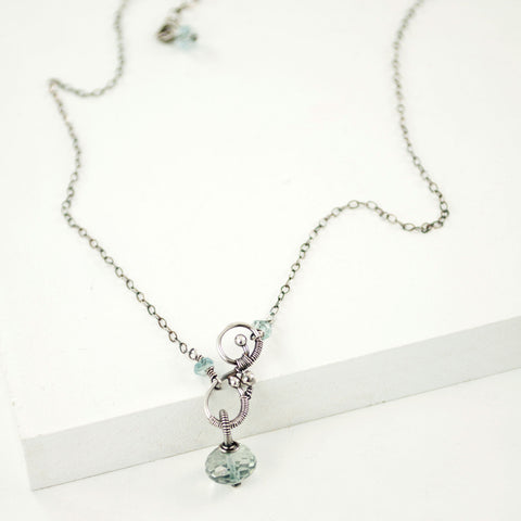 light blue gemstone necklace