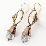 Leaf dangle earrings