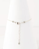 Gray bracelet with dainty silver chain | delicate jewelry