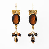 Brass statement earrings