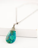 Chrysocolla pendant necklace