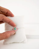 Delicate baby pink and teal swarovski bracelet