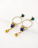 Vintage style rhinestone statement earrings | custom color earrings