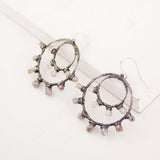 Zircon raw rough stone earrings