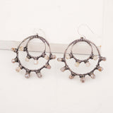 Silver wire wrapped earrings