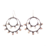 Circle drop earrings