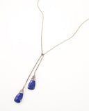 Silver lariat necklace
