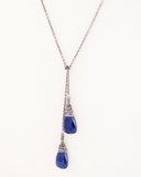 Silver lariat necklace