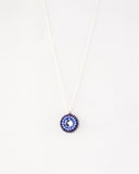 Purple dainty necklace | lavender hand-beaded pendant