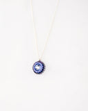 Purple dainty necklace | lavender hand-beaded pendant