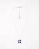 Purple dainty necklace | lavender hand-beaded pendant