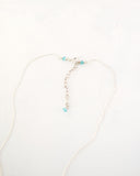 Dainty hand beaded turquoise Swarovski boho-chic pendant necklace