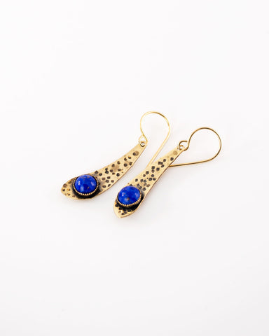 Delicate and minimalist textured gold brass earrings | custom colors