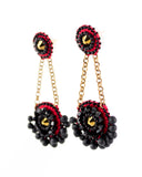 hand beaded chandelier earrings