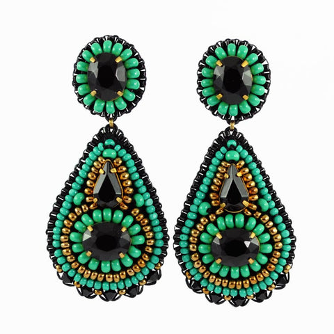Black Dangle Earrings | Black Statement Earrings | Gold Black Dangles Black Dangle Earrings | Black Statement Earrings | Gold Black Dangles