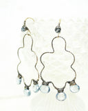 Blue gemstone earrings | Cloud earrings | Silver drop earrings