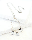 Blue gemstone necklace | Cloud pendant | Silver necklace