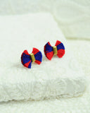 blue red gold earrings