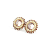 Blush and ivory stud earrings - Exquistry - 2
