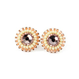 Blush pink ivory stud earrings - Exquistry - 1
