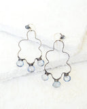 Blue gemstone earrings | Cloud earrings | Silver drop earrings