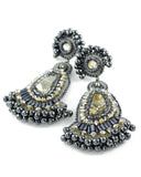 Gray statement dangle earrings - Exquistry - 2