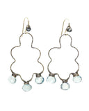 Blue gemstone earrings | Cloud earrings | Silver drop earrings