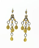 Silver long shoulder duster earrings