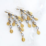 Silver long shoulder duster earrings - Exquistry - 1