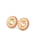 Peach ivory stud earrings - Exquistry - 2