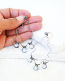 Blue gemstone earrings | Cloud earrings | Silver drop earrings