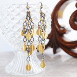 Silver long shoulder duster earrings - Exquistry - 2