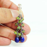 Blue and green earrings | 12th woman jewelry