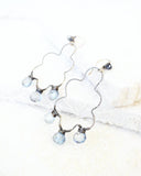 Blue gemstone earrings | Cloud earrings | Silver drop earrings
