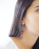 Labradorite earrings | unique gray earrings | silver earrings